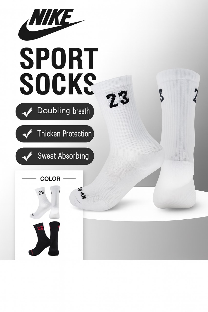 Nike Jordan Essentials Crew Socks (3 Pairs) Unisex White-Black